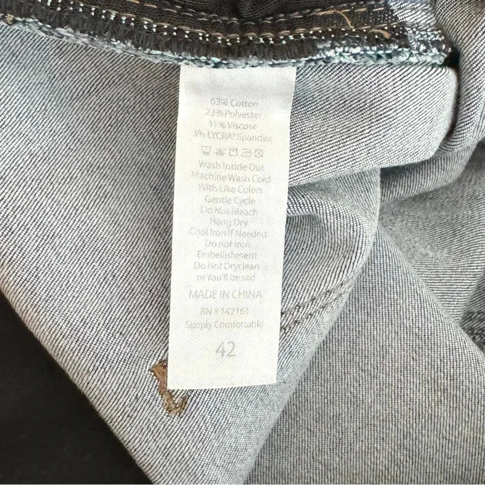 Lularoe Skinny Distressed Jeans Size 22W Dark Wash Slimming Panels EUC - Picture 8 of 12